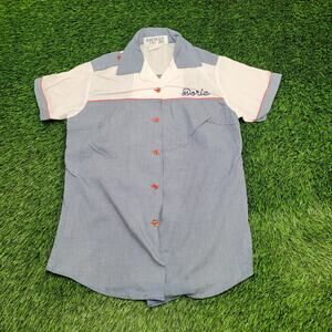 Vintage 80s King-Louie Crew Shirt Womens S/M 19x29 Great-Falls MT